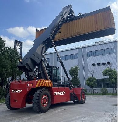 FD280 รถยกสำหรับงานหนักดีเซล 28 ตัน Weichai Engine 4.5g การจัดการตู้คอนเทนเนอร์เสา
