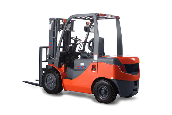 Heavy Duty 3 Ton Diesel Powered Forklift ระบบส่งกำลังไฮดรอลิก