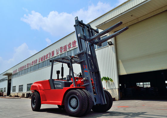 3000mm FD100 การจัดการวัสดุ 10t รถยกดีเซล