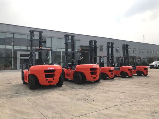 FD70 6m 7 Ton รถยกดีเซลพร้อม Triplex ฟรีเต็มรูปแบบ