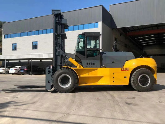 Weichai Engine Heavy Lift Forklift Container Handling สีส้มแดงเหลือง