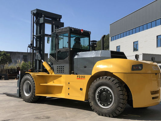 Weichai Engine Heavy Lift Forklift Container Handling สีส้มแดงเหลือง