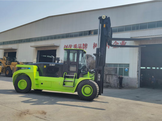 Cummins Engine 30T รถยกตู้คอนเทนเนอร์พร้อมตัวกำหนดตำแหน่งส้อมไฮดรอลิก
